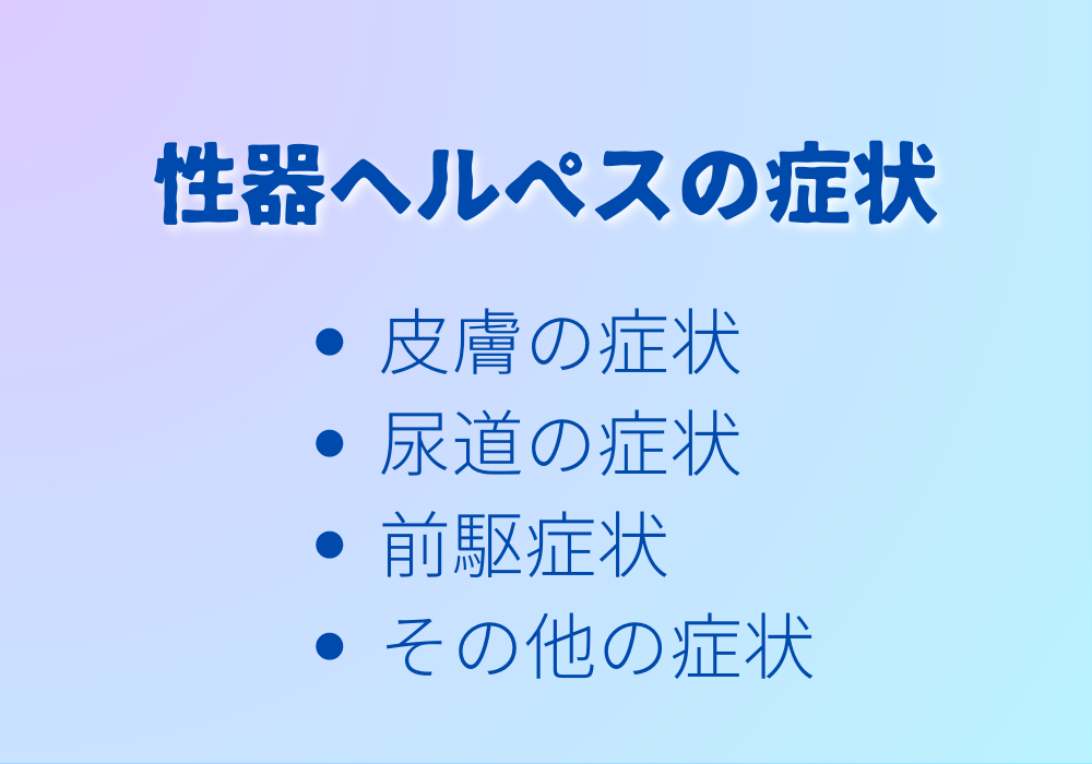 男性の性器ヘルペスの症状