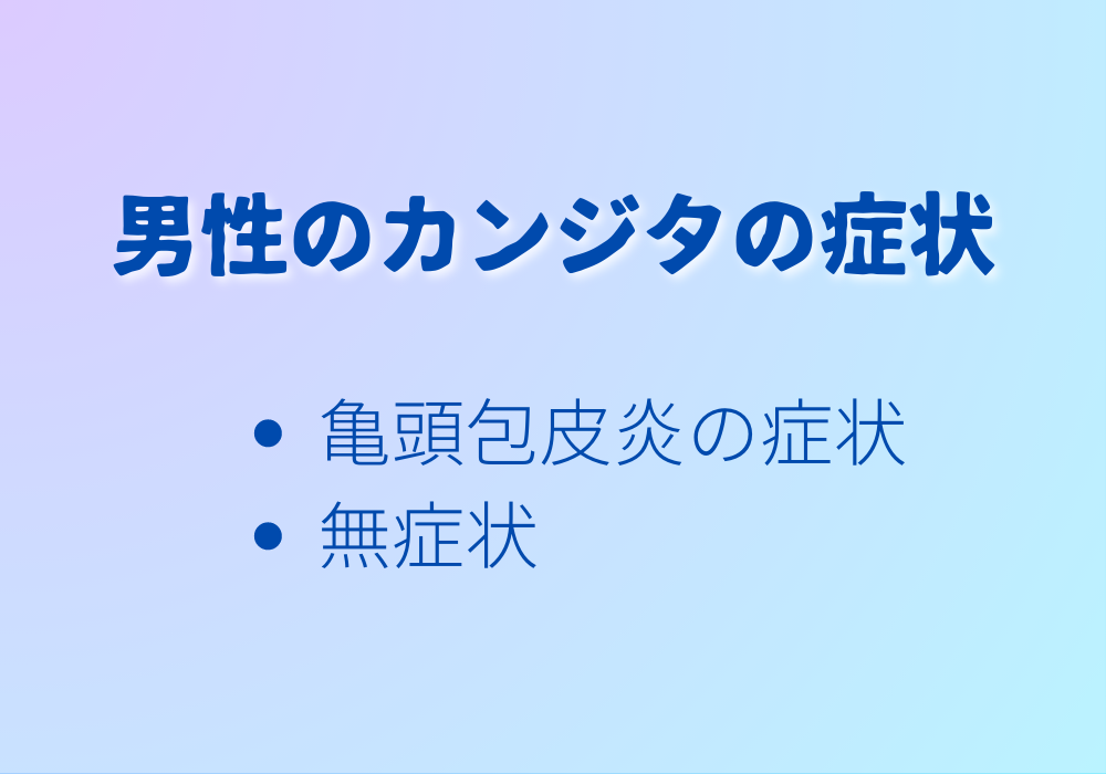 男性のカンジタの症状