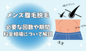 メンズの腹毛脱毛 必要な回数や期間 料金相場について解説